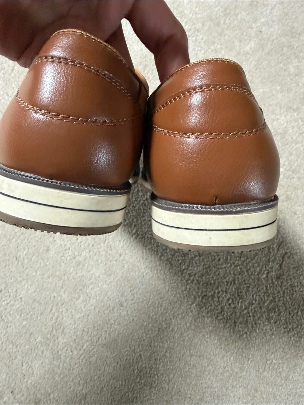 Restoration Hardware Brown Leather Derby Shoes with Dark Laces